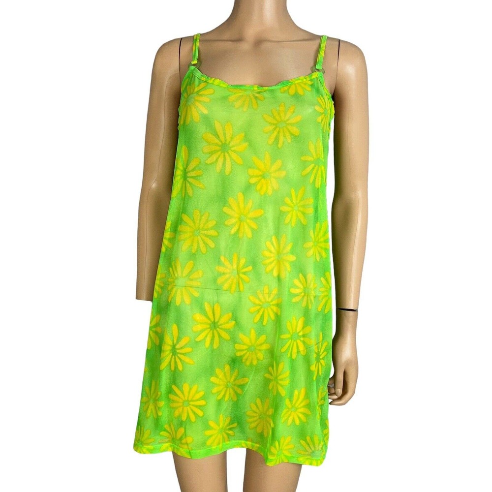Vintage Green and Yellow Floral Swim Coverup